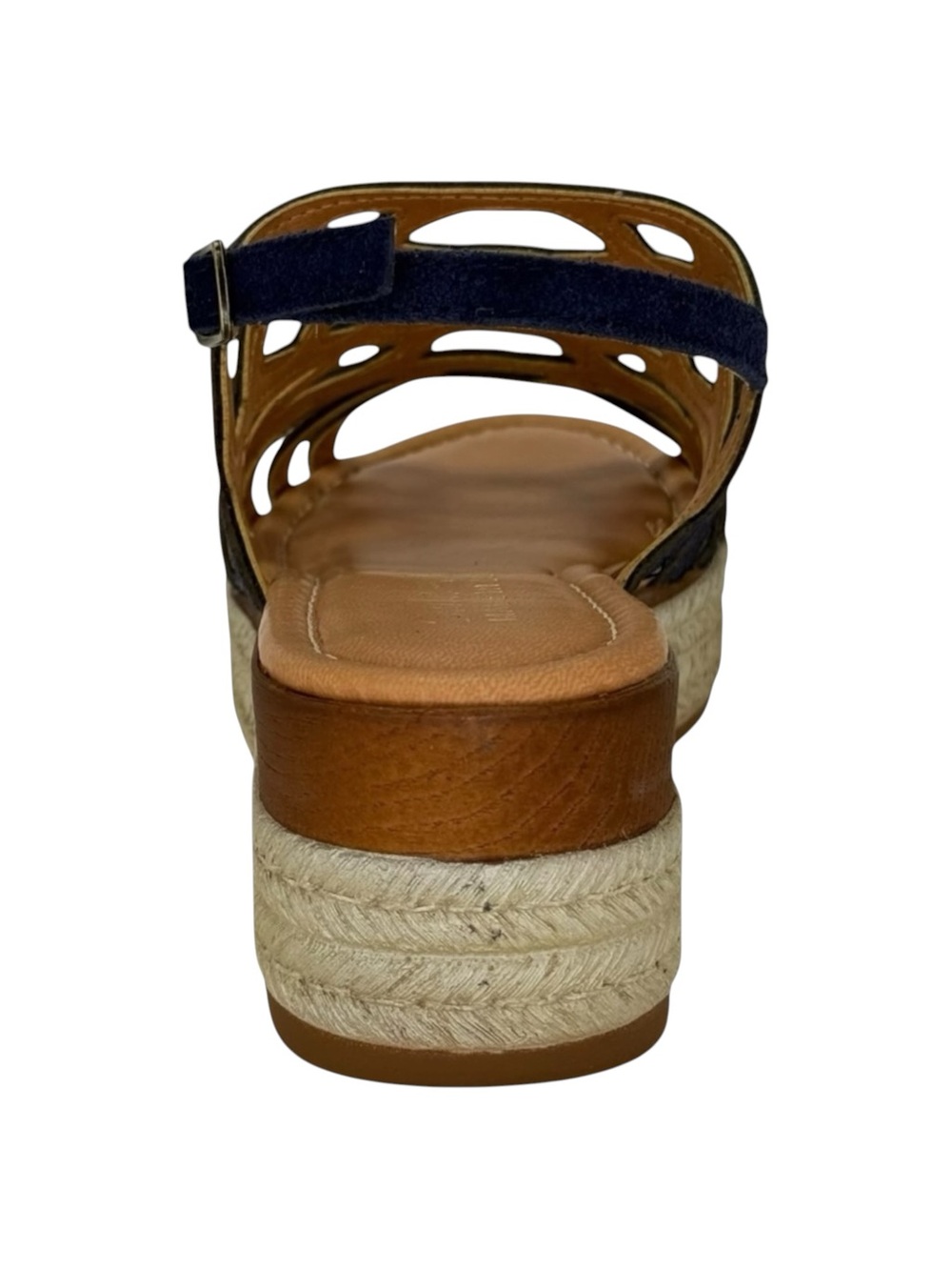 Bella Vita Zip-Italy Navy Leather Womens Wedge Sandals Size 12M - Picture 4 of 14